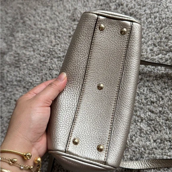 Gucci Metallic Bamboo-Handle Crossbody Bag